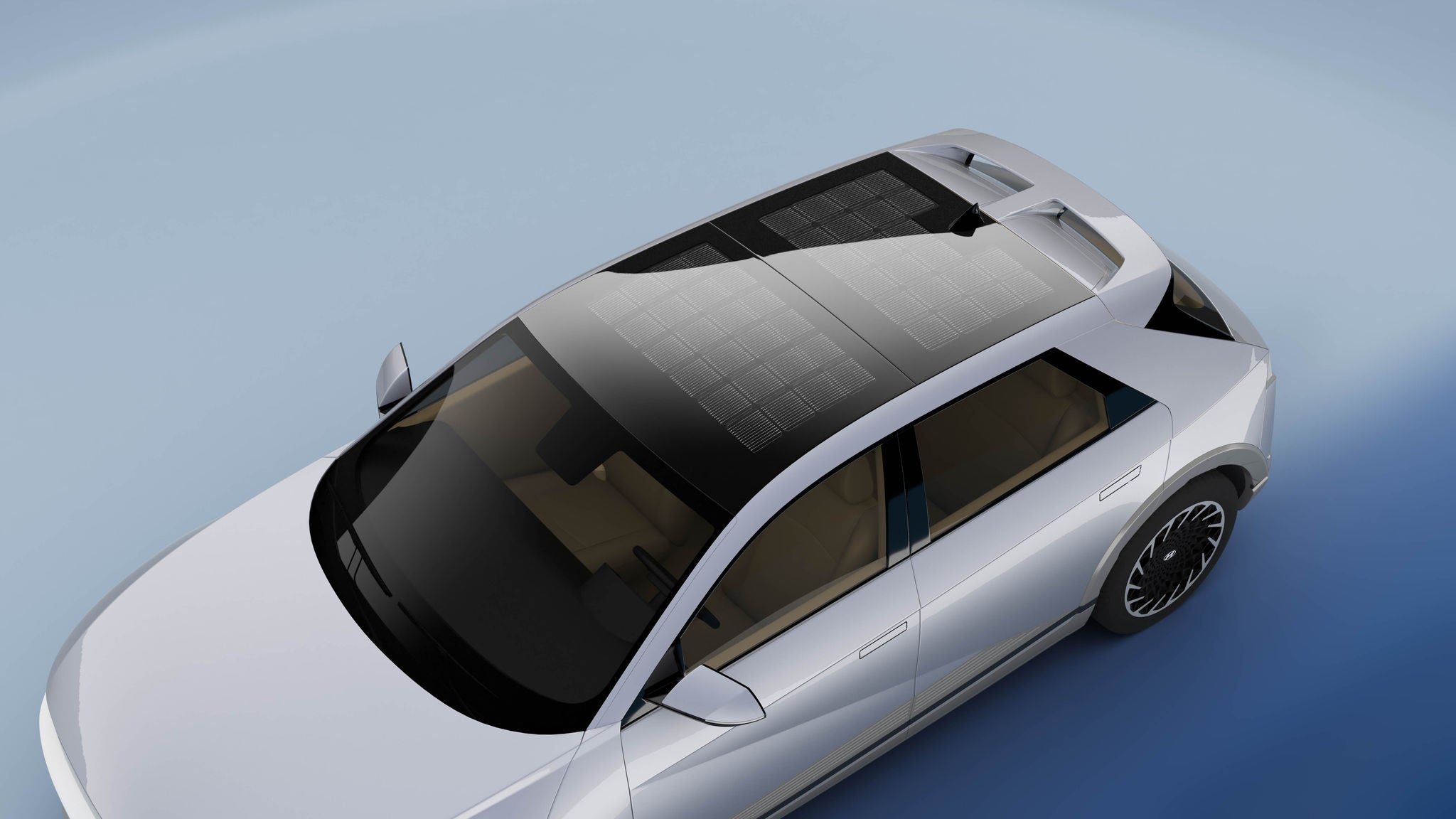 Solarzellen im zu öffnenden Autodach