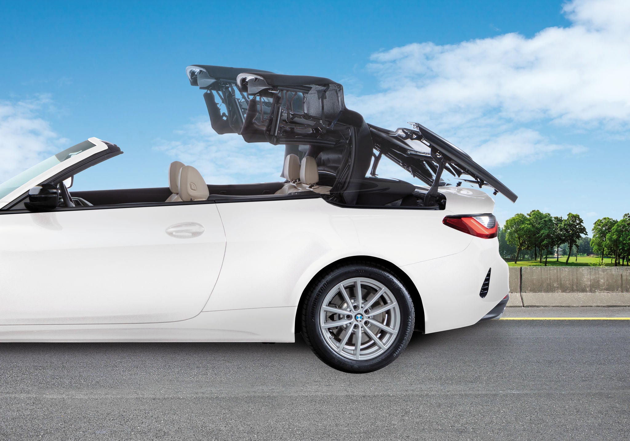 Hybrid textil top for an Convertible