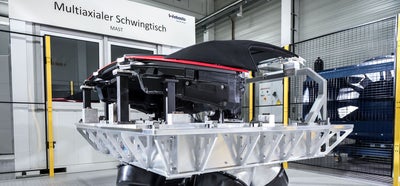 Vibration test of a Convertible roof system