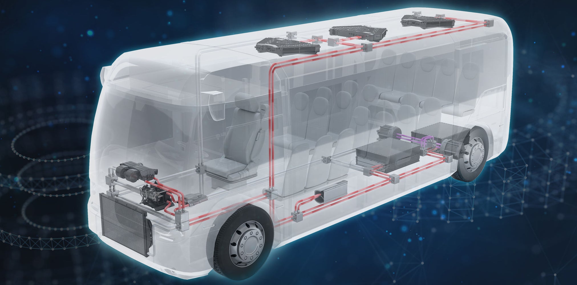 The eTM is Webasto's electrical thermal management system that keeps both the traction batteries and the driver and passenger cab at optimum temperatures.