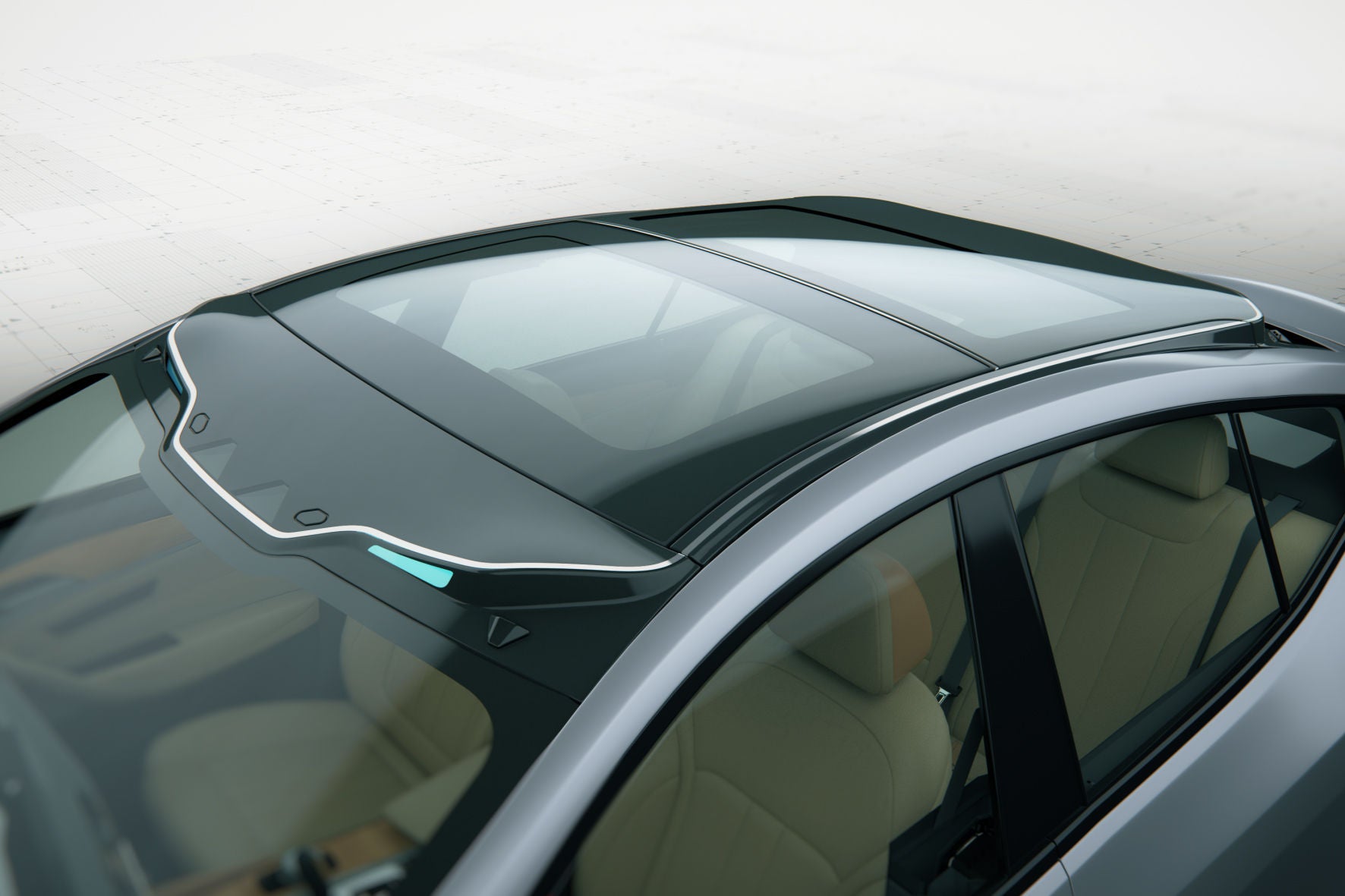 Sensor set for autonomous driving in car roof
