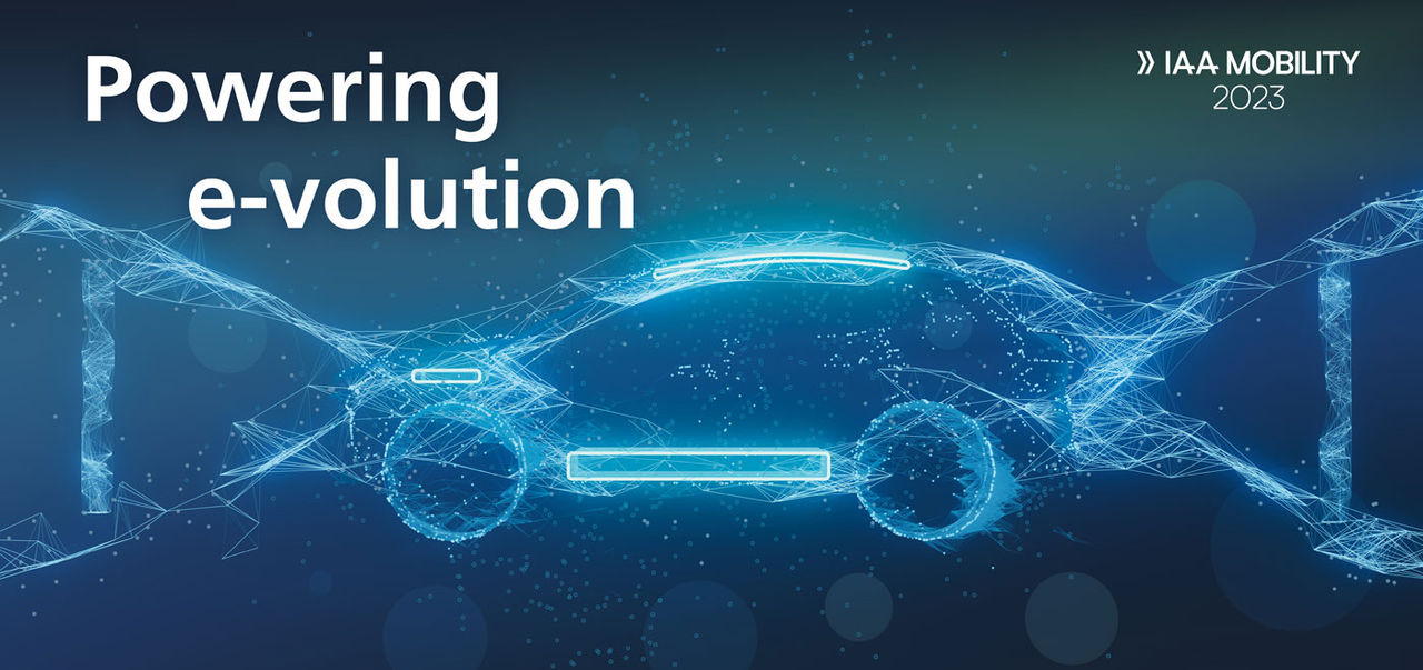 Digitales Fahrzeug-Keyvisual für die Webasto-Pressemitteilung zur IAA Mobility 2023, das Webastos Systempartner-Rolle in E-Mobilität und Thermomanagement betont