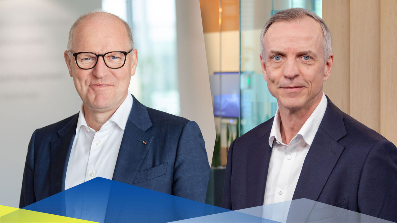 Zwei Mitglieder des Webasto Management Boards in formellen Porträts zur Ankündigung von Vorstandwechseln; wichtiges Bildmaterial für Presse und Medien