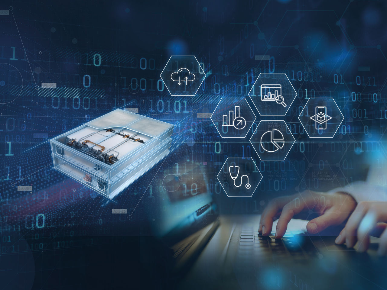 Field Data Monitoring telemetry service delivering diagnostic data access and extended warranty support for Webasto standard battery systems on product pages.